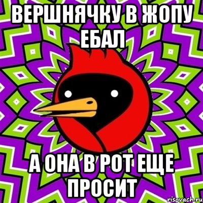 вершнячку в жопу ебал а она в рот еще просит, Мем Омская птица