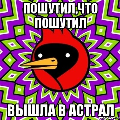 пошутил,что пошутил вышла в астрал, Мем Омская птица