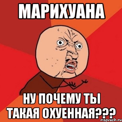 марихуана ну почему ты такая охуенная???, Мем Почему