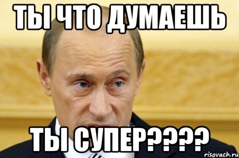 ты что думаешь ты супер???, Мем путин