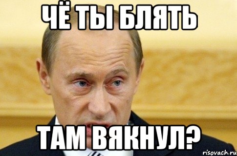 чё ты блять там вякнул?, Мем путин