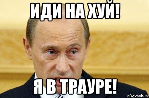 иди на хуй! я в трауре!, Мем путин