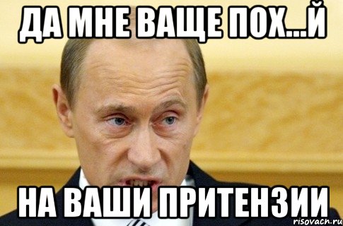 да мне ваще пох...й на ваши притензии, Мем путин