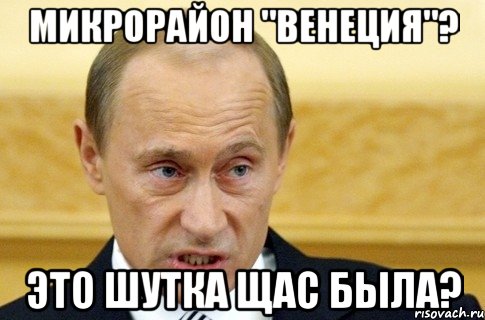 микрорайон "венеция"? это шутка щас была?, Мем путин