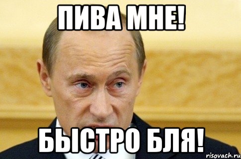 пива мне! быстро бля!, Мем путин