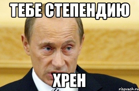 тебе степендию хрен, Мем путин