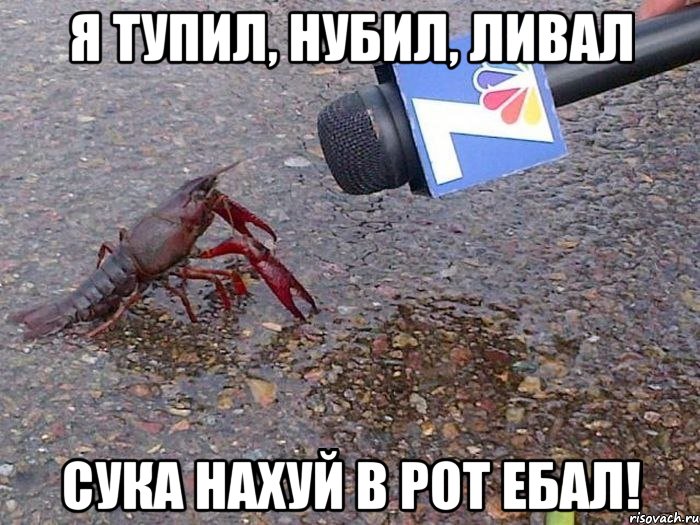 я тупил, нубил, ливал сука нахуй в рот ебал!