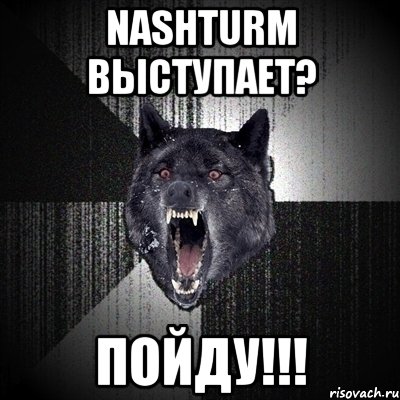 nashturm выступает? пойду!!!, Мем Сумасшедший волк