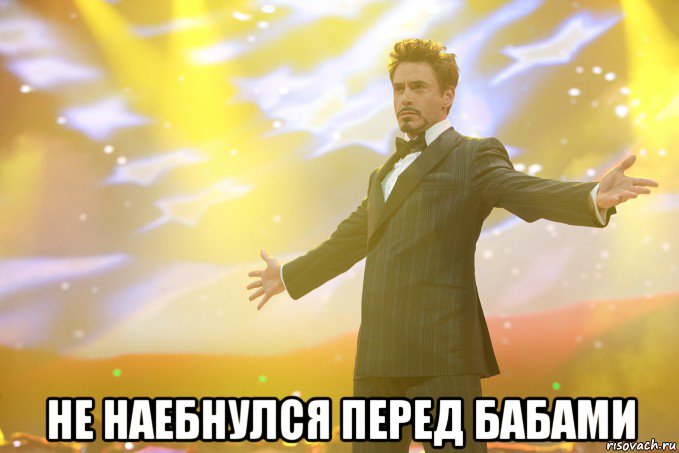  не наебнулся перед бабами, Мем Тони Старк (Роберт Дауни младший)