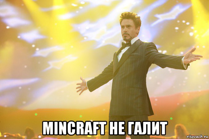  mincraft не галит, Мем Тони Старк (Роберт Дауни младший)