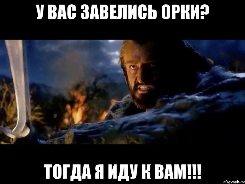 у вас завелись орки? тогда я иду к вам!!!