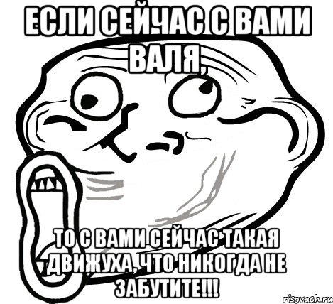 если сейчас с вами валя, то с вами сейчас такая движуха, что никогда не забутите!!!, Мем  Trollface LOL