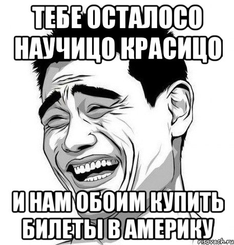 тебе осталосо научицо красицо и нам обоим купить билеты в америку, Мем Яо Мин