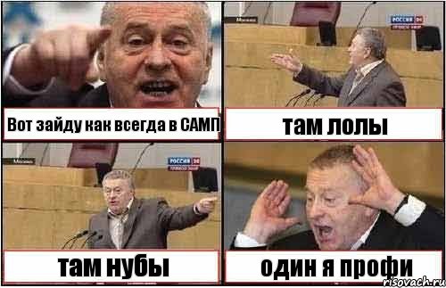 Вот зайду как всегда в САМП там лолы там нубы один я профи, Комикс жиреновский