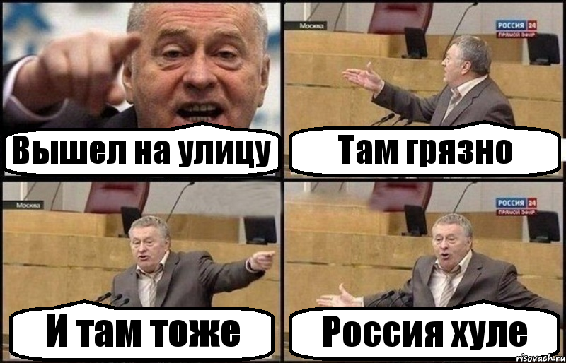 Вышел на улицу Там грязно И там тоже Россия хуле, Комикс Жириновский