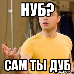 нуб? сам ты дуб, Мем 123