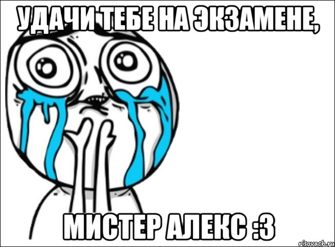 удачи тебе на экзамене, мистер алекс :3, Мем Это самый