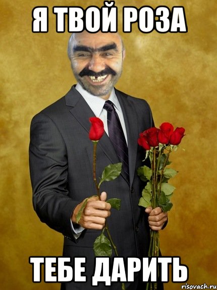 я твой роза тебе дарить, Мем Ашотик влюбленный