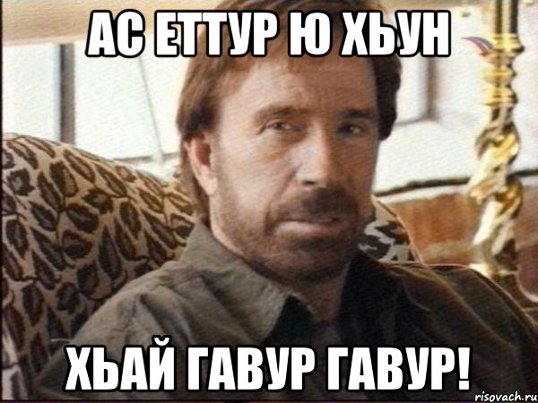 ас еттур ю хьун хьай гавур гавур!, Мем чак норрис