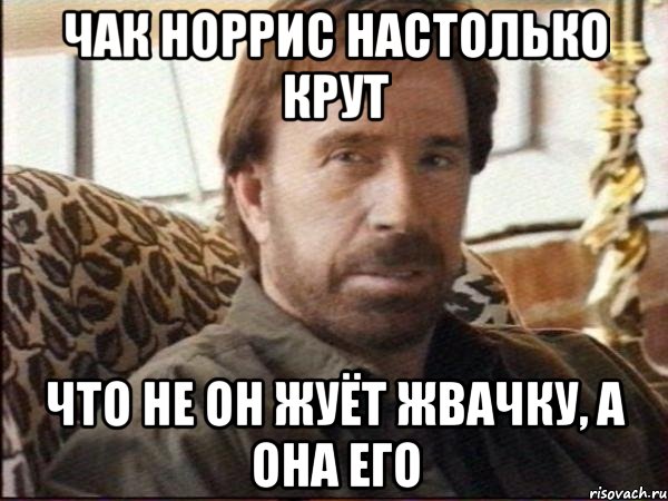 чак норрис настолько крут что не он жуёт жвачку, а она его, Мем чак норрис