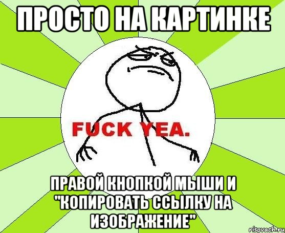 просто на картинке правой кнопкой мыши и "копировать ссылку на изображение"