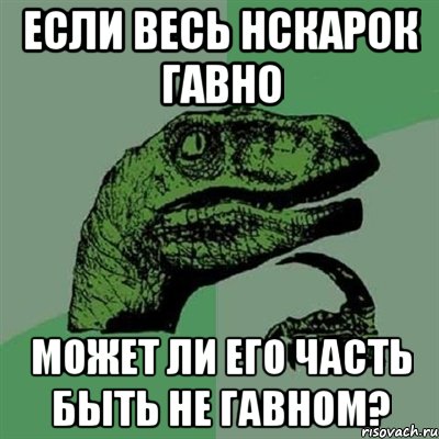 если весь нскарок гавно может ли его часть быть не гавном?, Мем Филосораптор