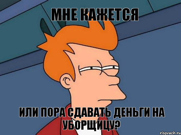 мне кажется или пора сдавать деньги на уборщицу?, Мем  Фрай (мне кажется или)