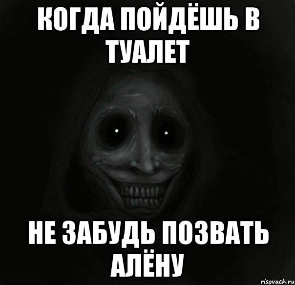 когда пойдёшь в туалет не забудь позвать алёну, Мем Ночной гость