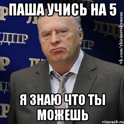 паша учись на 5 я знаю что ты можешь, Мем Хватит это терпеть (Жириновский)