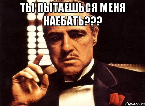 ты пытаешься меня наебать??? , Мем крестный отец