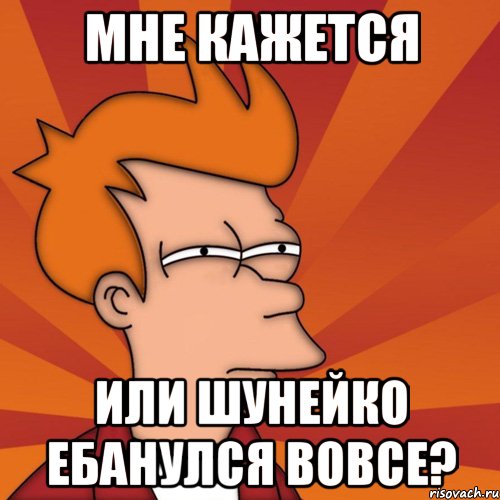 мне кажется или шунейко ебанулся вовсе?, Мем Мне кажется или (Фрай Футурама)