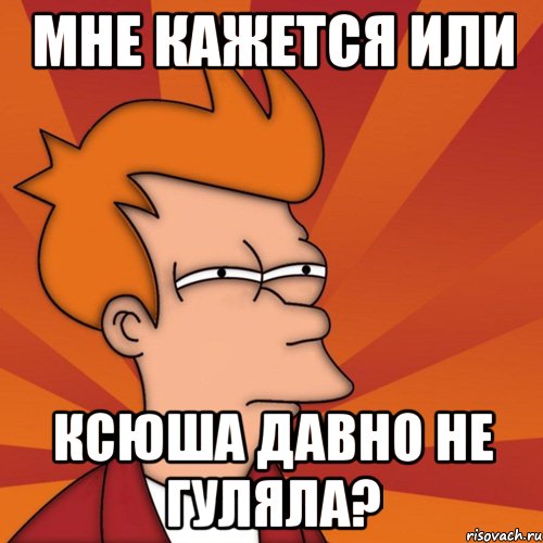 мне кажется или ксюша давно не гуляла?, Мем Мне кажется или (Фрай Футурама)