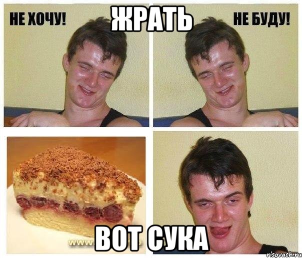 жрать вот сука, Мем не хочу