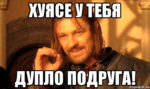 хуясе у тебя дупло подруга!, Мем Нельзя просто так взять и (Боромир мем)