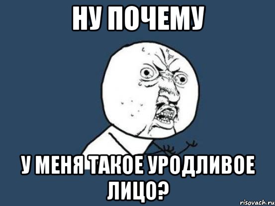 ну почему у меня такое уродливое лицо?, Мем Ну почему