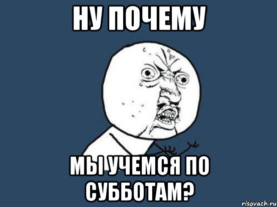 ну почему мы учемся по субботам?, Мем Ну почему