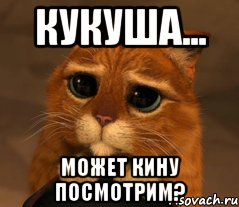 кукуша... может кину посмотрим?, Мем Кот из Шрека