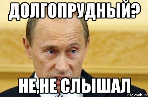 долгопрудный? не,не слышал, Мем путин