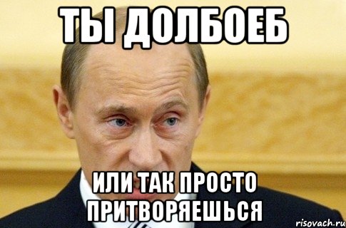 ты долбоеб или так просто притворяешься, Мем путин