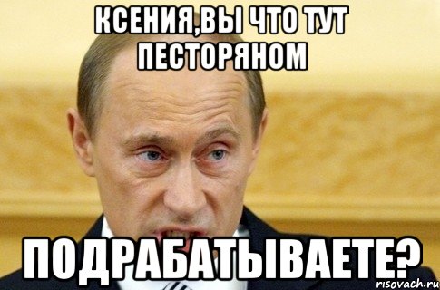 ксения,вы что тут песторяном подрабатываете?, Мем путин