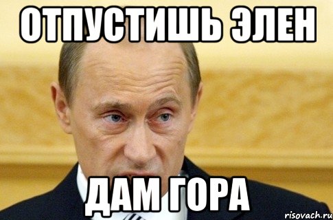 отпустишь элен дам гора, Мем путин