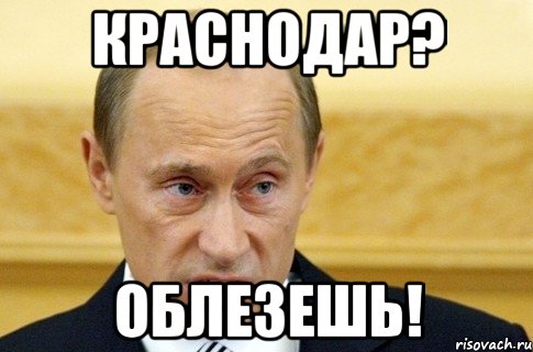 краснодар? облезешь!, Мем путин