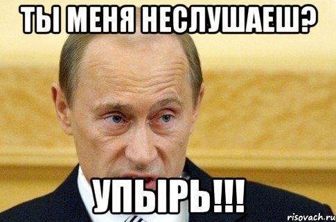 ты меня неслушаеш? упырь!!!, Мем путин