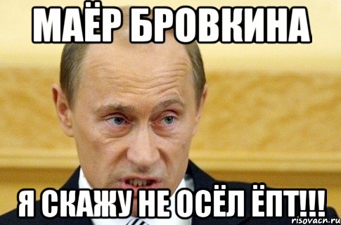 маёр бровкина я скажу не осёл ёпт!!!, Мем путин