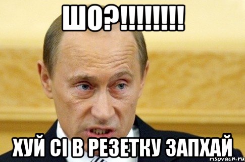 шо?!!! хуй сі в резетку запхай, Мем путин