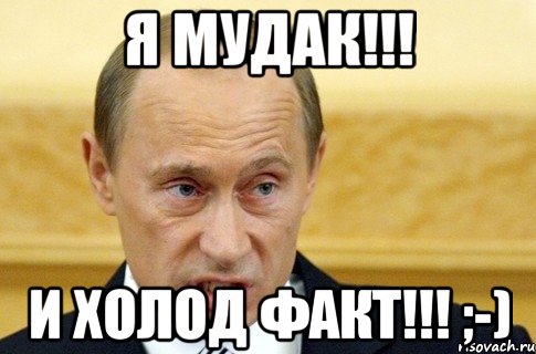 я мудак!!! и холод факт!!! ;-), Мем путин