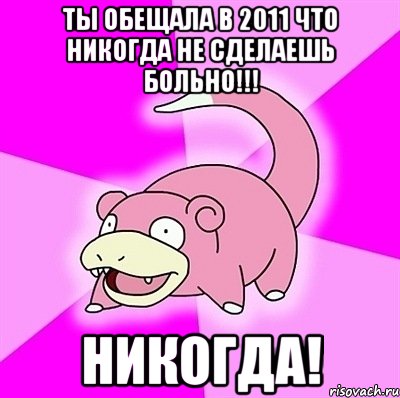 ты обещала в 2011 что никогда не сделаешь больно!!! никогда!