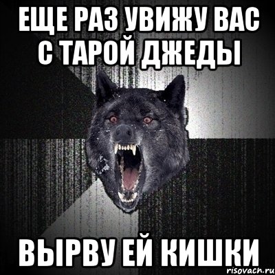 еще раз увижу вас с тарой джеды вырву ей кишки, Мем Сумасшедший волк