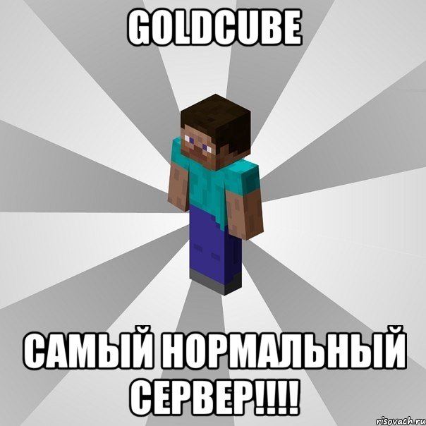 goldcube самый нормальный сервер!!!, Мем Типичный игрок Minecraft