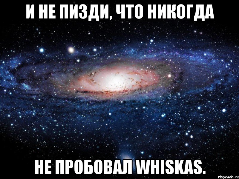и не пизди, что никогда не пробовал whiskas., Мем Вселенная